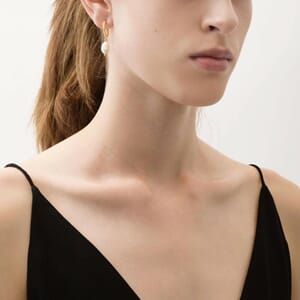 DNSK Copenhagen Audrey Pearl Hoop Earring Gold Plating