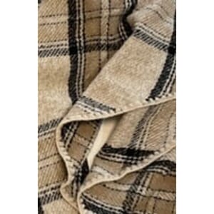 MARC LAUGE Check Big Scarf Latte