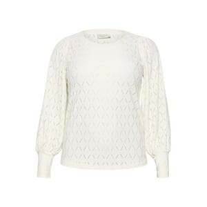 Kaffe Curve Tina Lace Blouse Chalk