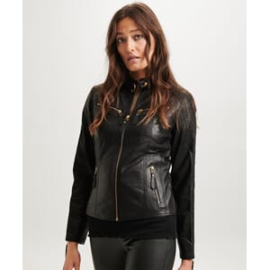 BTF Copenhagen Black w. gold Biker Jacket