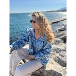 Rah Oslo Quilted Jacket Blue Paisley