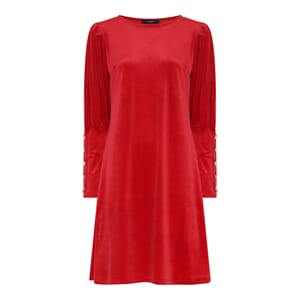 MARC LAUGE TEA VELOUR DRESS RED