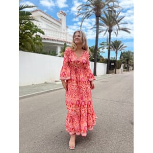 Rah Oslo Maria Dress Orange Ikat