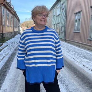 Masai Fabienne Knit Top Blue/White