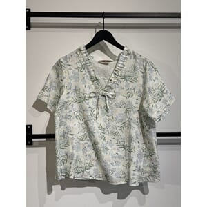 Rah Oslo Clara Top Printed Blue Leaf