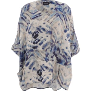 Gozzip Elissa Oversized Blouse Blue