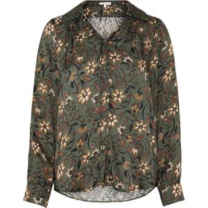 Rah Oslo Bluse Green Print