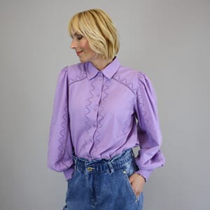 Marc Lauge Siff EMB Blouse Lavendel