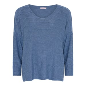 MOONDUST Wawe Blouse Jeans Blue One Size