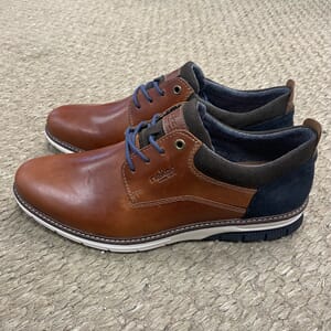 Rieker Brun Herresko M/Blå Lisser