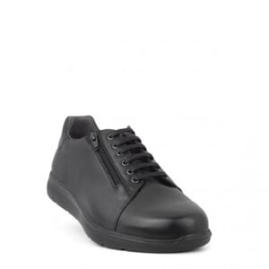 New Feet Laced Shoe Black Leather