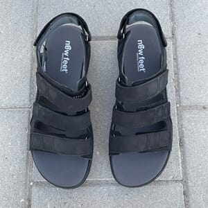 New Feet Mens Sandal Nubuck Black