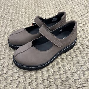 New Feet Ballerina Velcro Nubuck Sand