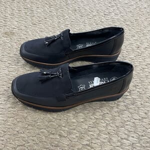 Rieker Sort Mokkasin Dame