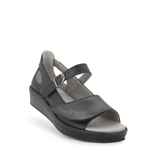 New Feet Sandal w Heel Cap Leather Black