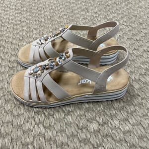 Rieker Sandal Beige M Pynt