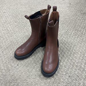 Green Comfort Pitch Long Chelsea Boot Brown