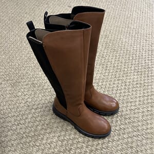 Rieker Høy Støvlett Brun M/Strikk