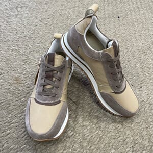 Green Comfort Shoe W/zipper Cream White