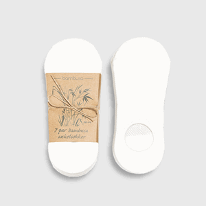Bambusa ankelsokk naturhvit 7-pk